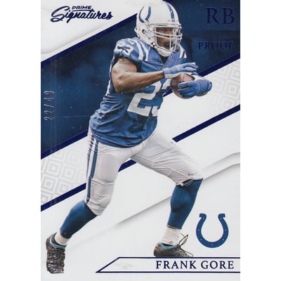 2016 Prime Signatures Prime Proof Blue #187 Frank Gore