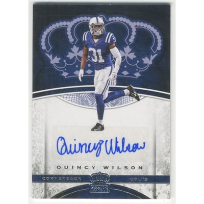 2017 Crown Royale Platinum Rookie Autographs #20 Quincy Wilson