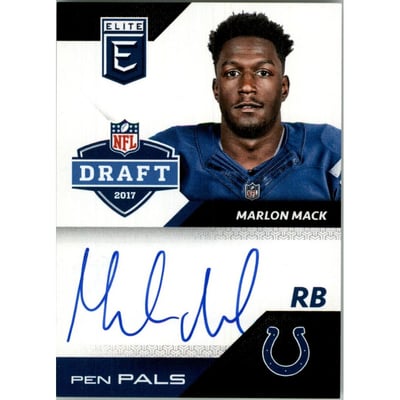 2017 Elite Pen Pals Blue Ink #20 Marlon Mack
