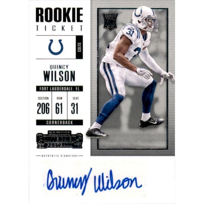 2017 Panini Contenders #111 Quincy Wilson AU RC