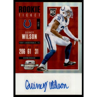 2017 Panini Contenders Optic Red #150 Quincy Wilson AU/75