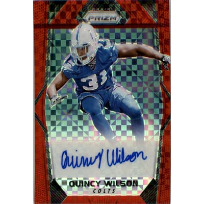 2017 Panini Prizm Rookie Autographs Prizms Red Power #RAQW Quincy Wilson
