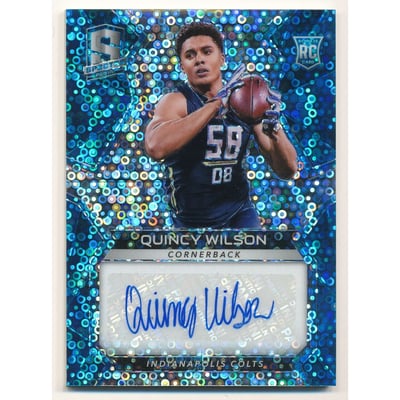 2017 Panini Spectra Neon Blue #175 Quincy Wilson AU