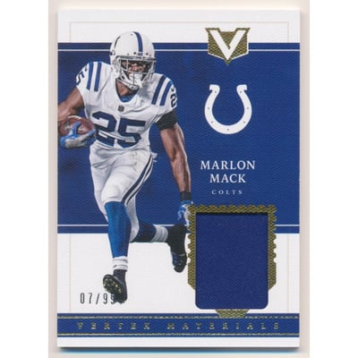 2017 Panini Vertex Vertex Materials #21 Marlon Mack/99