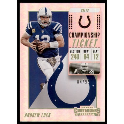 2018 Panini Contenders Championship Ticket #58 Andrew Luck