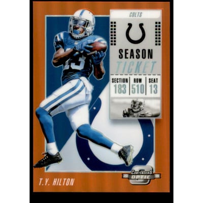 2018 Panini Contenders Optic Orange #54 T.Y. Hilton