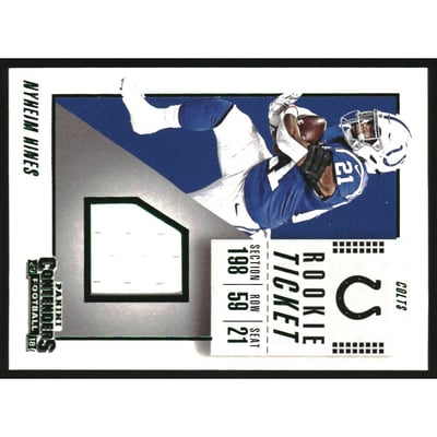 2018 Panini Contenders Rookie Ticket Swatches #29 Nyheim Hines