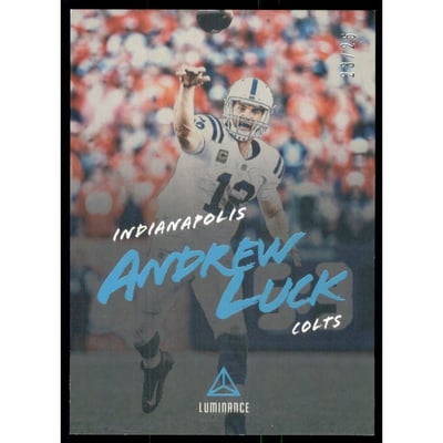 2018 Panini Luminance Platinum Blue #33 Andrew Luck