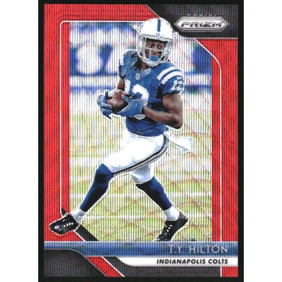 2018 Panini Prizm Prizms Red Wave #117 T.Y. Hilton