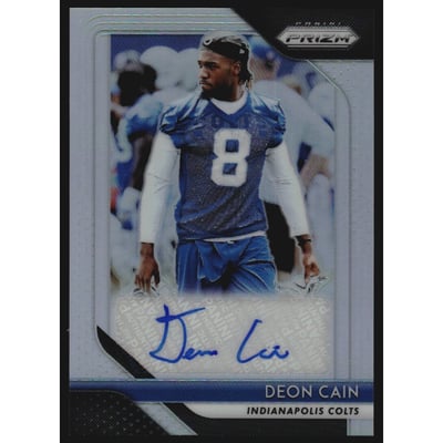 2018 Panini Prizm Rookie Autographs Prizms #63 Deon Cain