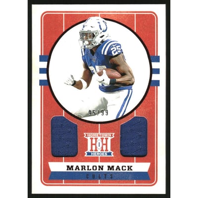 2019 Hometown Heroes Dual Jerseys Red #24 Marlon Mack