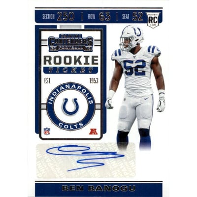 2019 Panini Contenders #222 Ben Banogu AU RC