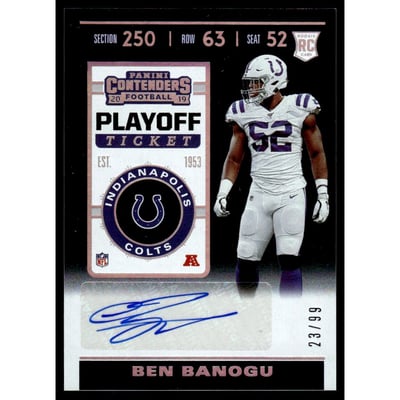 2019 Panini Contenders Playoff Ticket #222 Ben Banogu AU/99