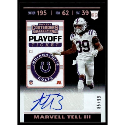2019 Panini Contenders Playoff Ticket #237 Marvell Tell III AU/99