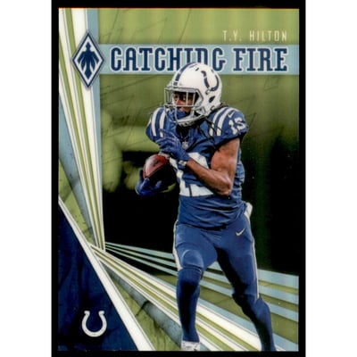 2019 Panini Phoenix Catching Fire Yellow #23 T.Y. Hilton