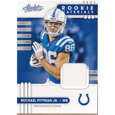 2020 Absolute Absolute Rookie Materials #22 Michael Pittman Jr.