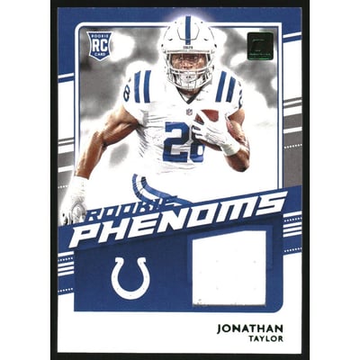 2020 Donruss Rookie Phenom Jerseys Green #17 Jonathan Taylor