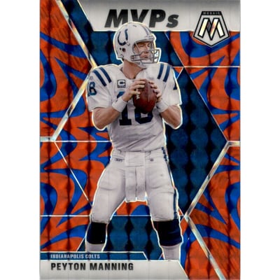 2020 Panini Mosaic Mosaic Reactive Blue #299 Peyton Manning MVP