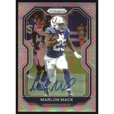 2020 Panini Prizm Autographs Prizms #86 Marlon Mack