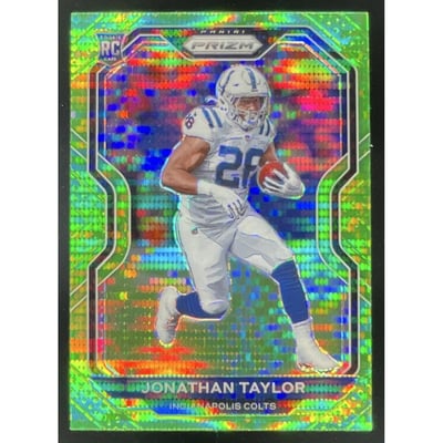 2020 Panini Prizm Neon Green Pulsar #332 Jonathan Taylor RC