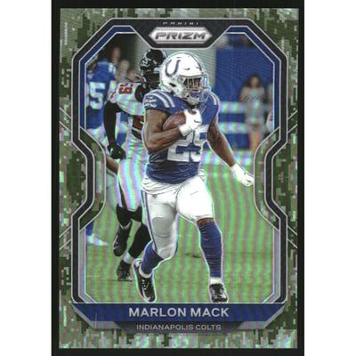 2020 Panini Prizm Prizms Camo #86 Marlon Mack