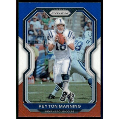 2020 Panini Prizm Prizms Red White and Blue #91 Peyton Manning