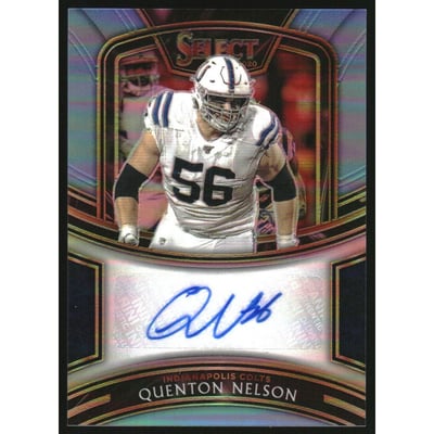 2020 Select Signatures Prizm Light Blue #56 Quenton Nelson/35