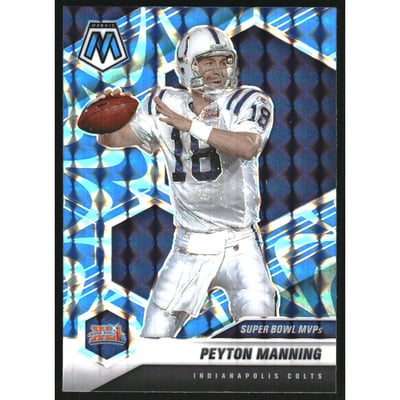 2021 Panini Mosaic Mosaic Reactive Blue #287 Peyton Manning MVP