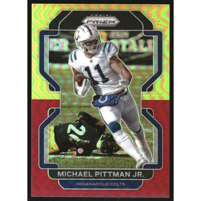 2021 Panini Prizm Prizms Asia Red and Yellow #22 Michael Pittman Jr.