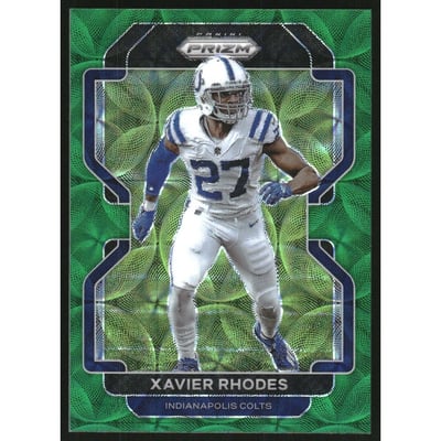 2021 Panini Prizm Prizms Green Scope #29 Xavier Rhodes