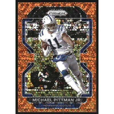 2021 Panini Prizm Prizms Orange Disco #22 Michael Pittman Jr.