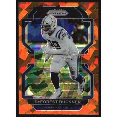 2021 Panini Prizm Prizms Orange Ice #26 DeForest Buckner