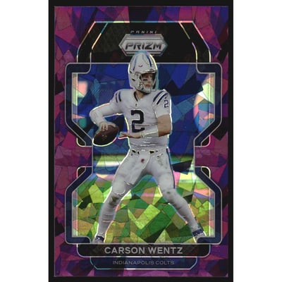 2021 Panini Prizm Prizms Purple Ice #24 Carson Wentz