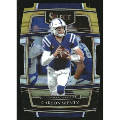 2021 Select Prizm Black and Gold Die Cut #16 Carson Wentz
