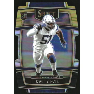 2021 Select Prizm Black and Gold Die Cut #87 Kwity Paye