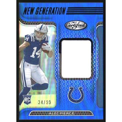 2022 Certified New Generation Jerseys Mirror Blue #36 Alec Pierce/99