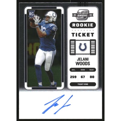 2022 Panini Contenders Optic #172 Jelani Woods AU