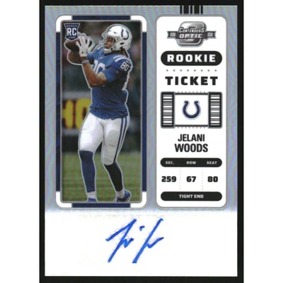 2022 Panini Contenders Optic Silver #172 Jelani Woods AU