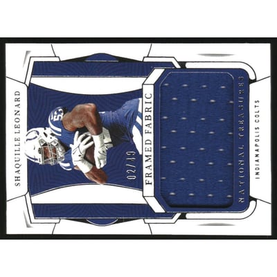2022 Panini National Treasures Framed Fabric #8 Shaquille Leonard