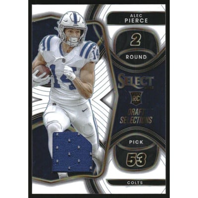 2022 Select Draft Selections Memorabilia Prizm White #16 Alec Pierce