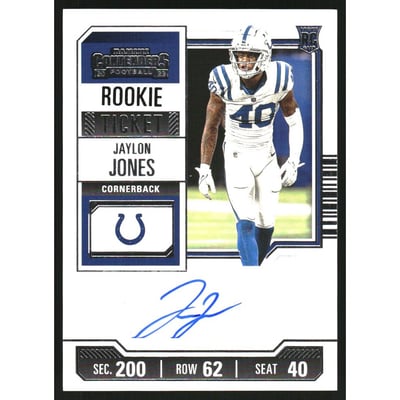 2023 Panini Contenders #243 Jaylon Jones AU RC