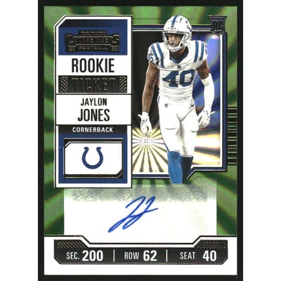 2023 Panini Contenders Opening Kickoff Ticket #243 Jaylon Jones AU