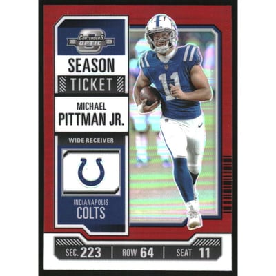 2023 Panini Contenders Optic Red #22 Michael Pittman Jr.