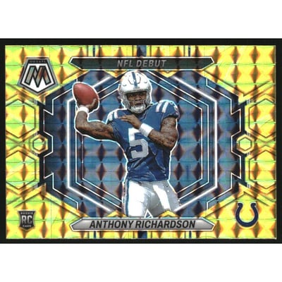 2023 Panini Mosaic NFL Debut Mosaic Reactive Yellow #5 Anthony Richardson