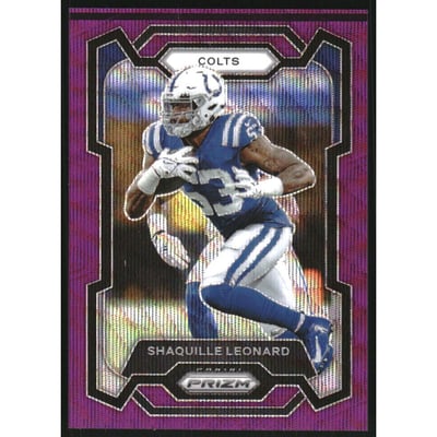 2023 Panini Prizm Prizms Purple Wave #131 Shaquille Leonard