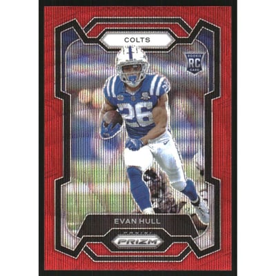 2023 Panini Prizm Prizms Red Wave #344 Evan Hull