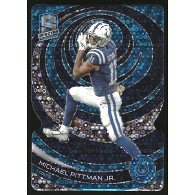 2023 Panini Spectra Neon Blue Die Cut #37 Michael Pittman Jr.