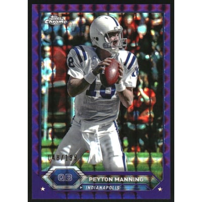 2023 Topps Composite Chrome Purple Geometric Refractors #11 Peyton Manning