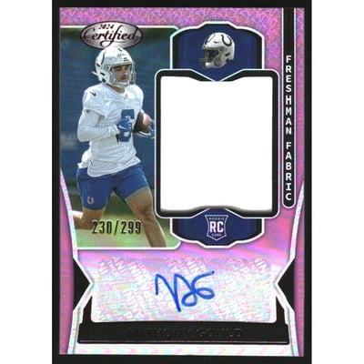 2024 Certified Freshman Fabric Mirror Signatures Pink #40 Anthony Gould/299