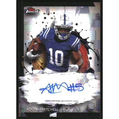 2024 Finest Rookie Autographs Refractors #RFAAM Adonai Mitchell